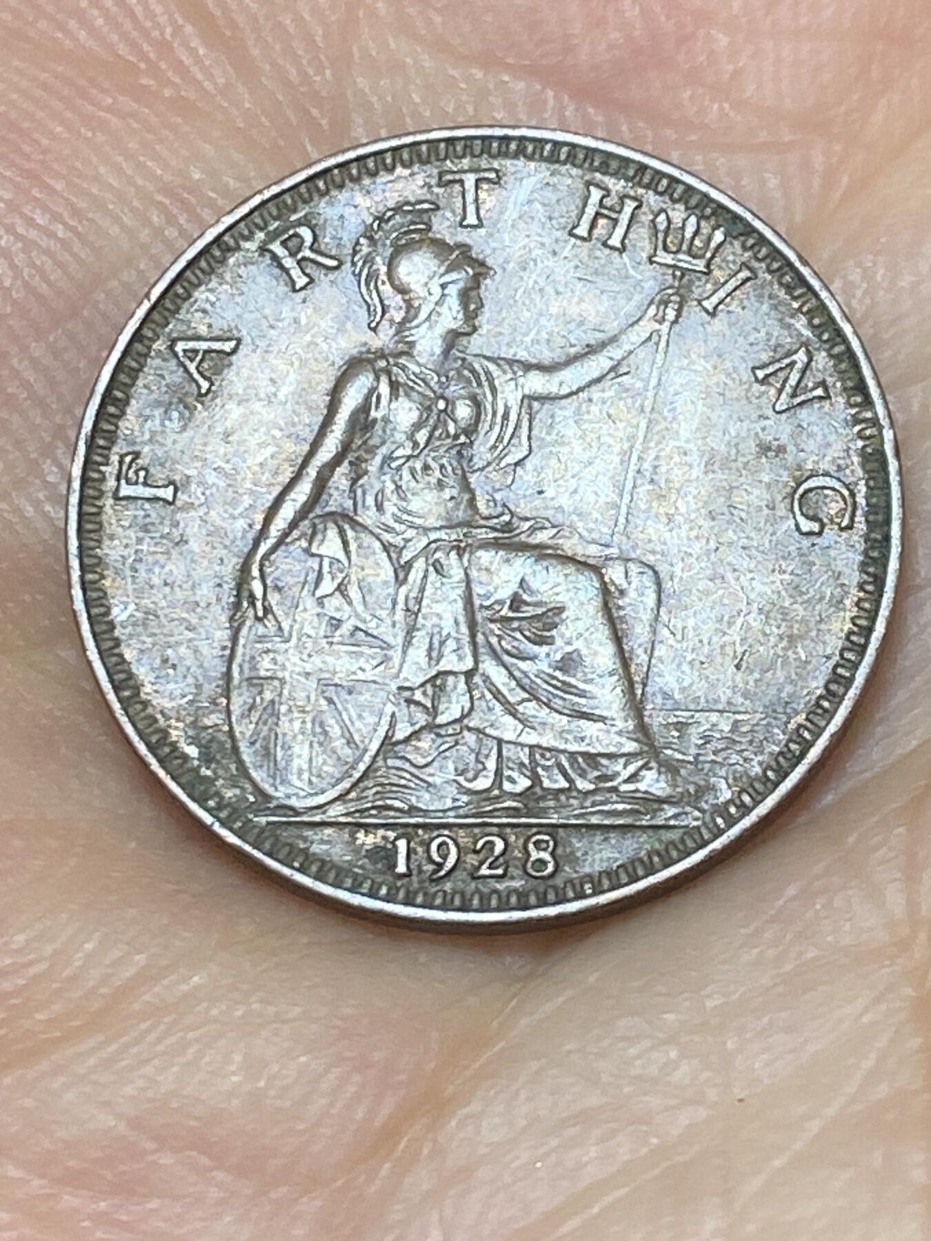 2025年第九十二场(总第一百一十八场）外国好品散币(免佣金) 英国🇬🇧1928年1法新(乔治五世第三版)