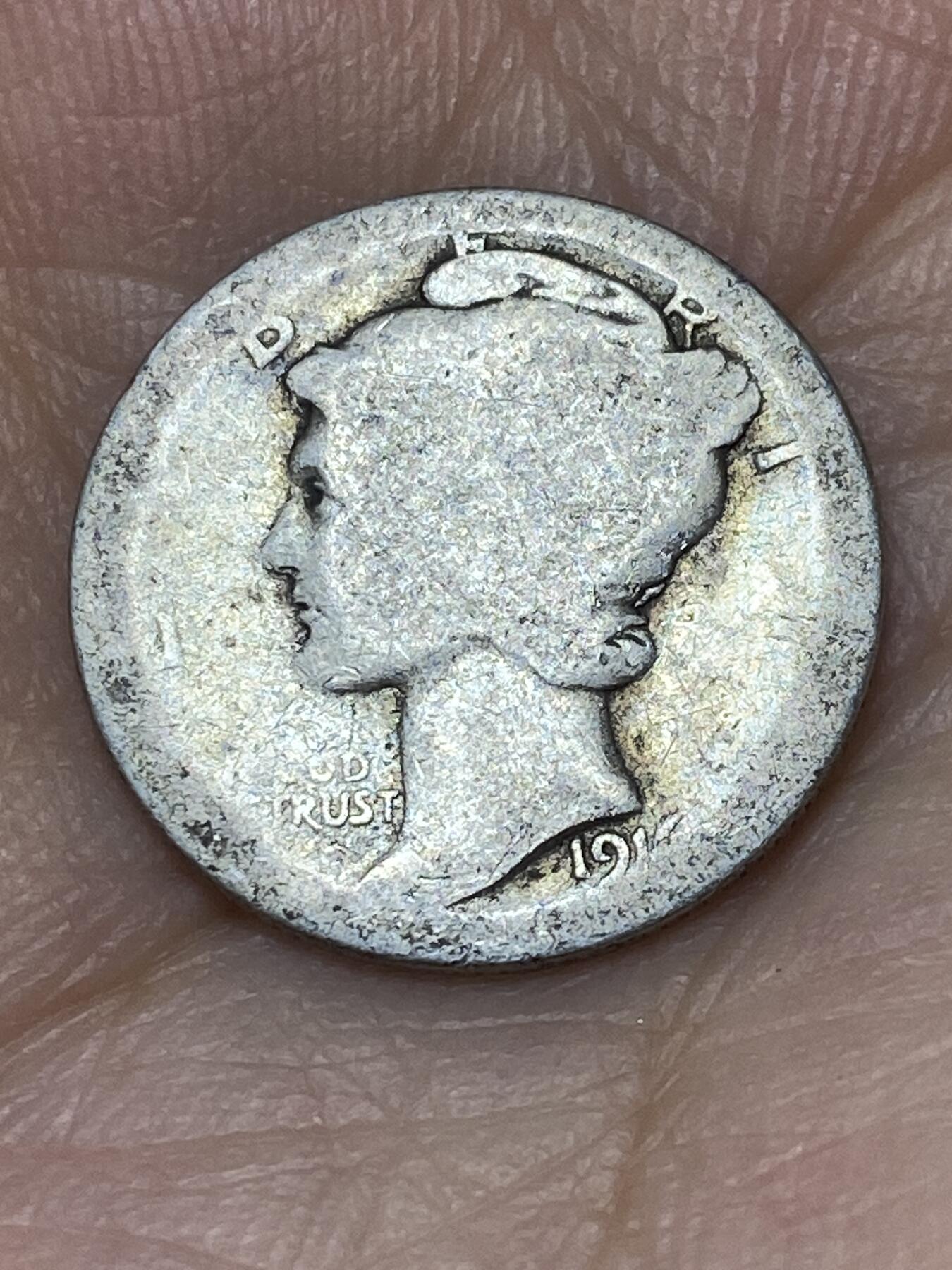 2025年第九十二场(总第一百一十八场）外国好品散币(免佣金) 美国🇺🇸1916年1角银币(丘墨利1角，900银)
