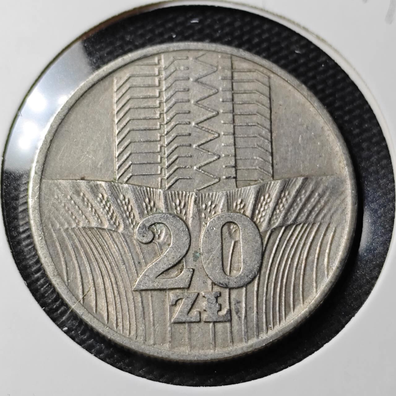KK钱币收藏小铺 第338场 2月预留时间 周末发货 1974波兰20兹罗提 