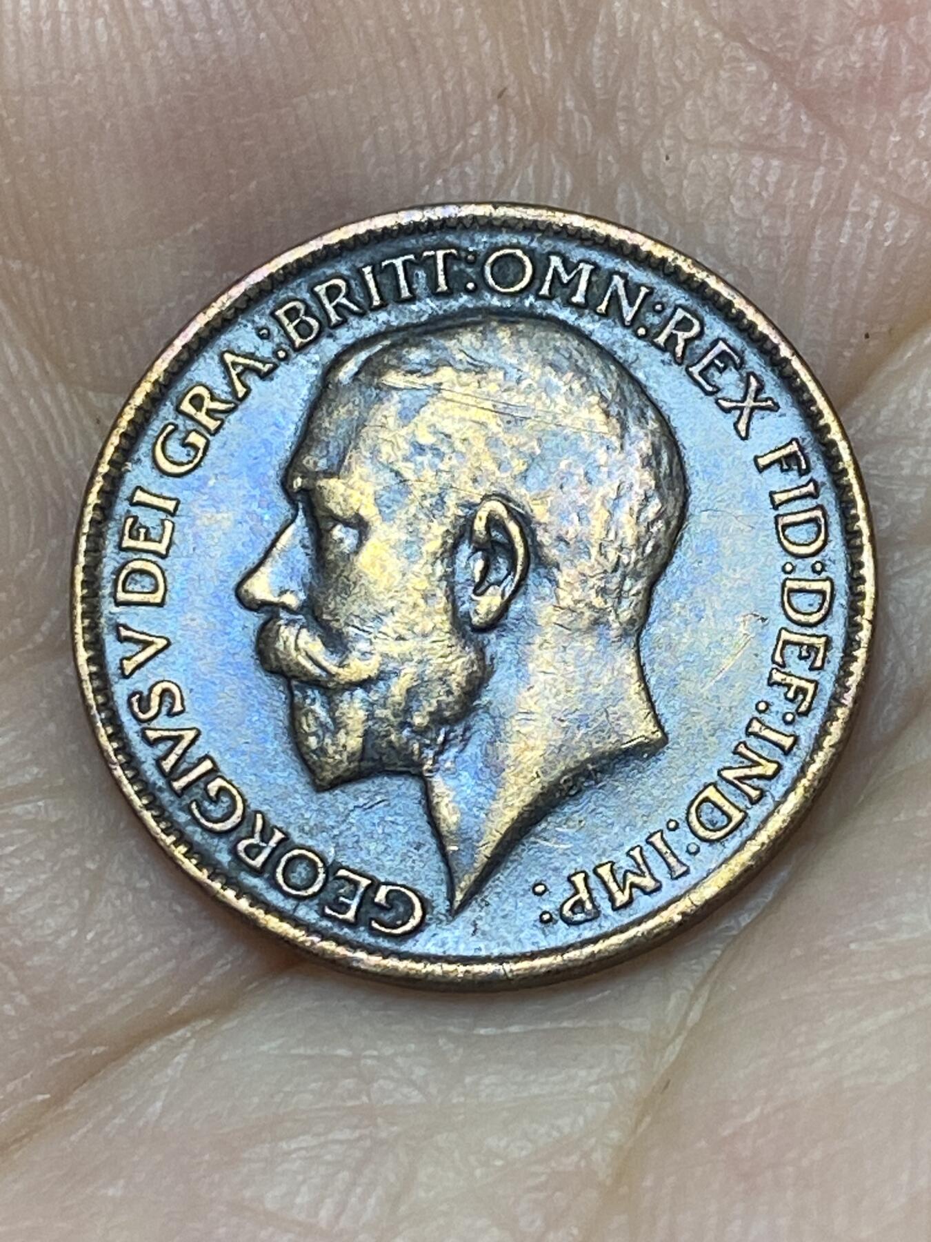 2025年第九十二场(总第一百一十八场）外国好品散币(免佣金) 少见年份精美品–英国🇬🇧1912年1法新(乔治五世第一版)