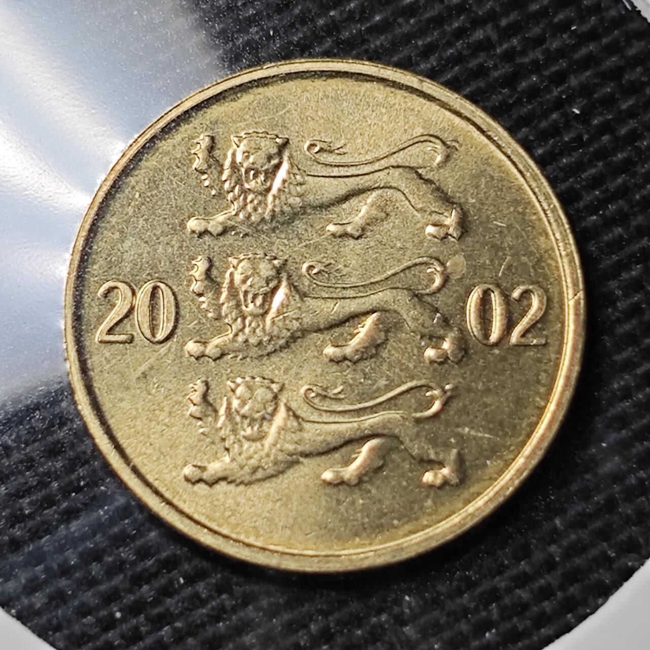 KK钱币收藏小铺 第338场 2月预留时间 周末发货 2002爱沙尼亚10分 好品