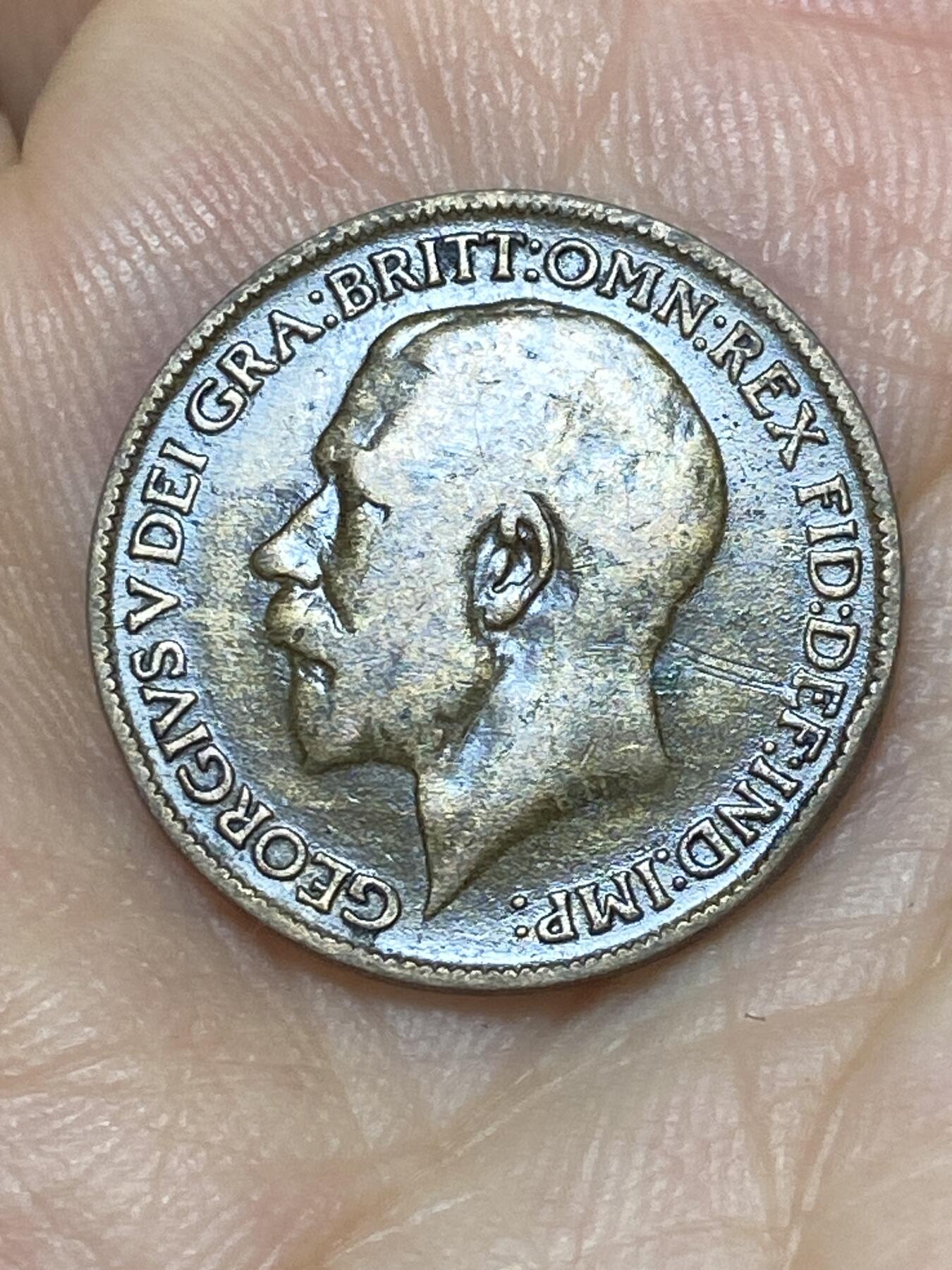 2025年第九十二场(总第一百一十八场）外国好品散币(免佣金) 英国🇬🇧1913年1法新(乔治五世第一版)
