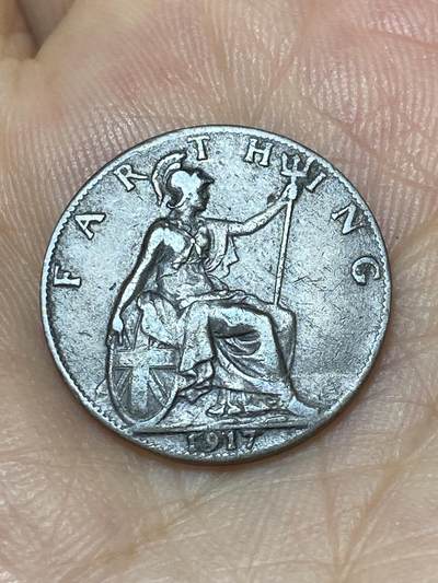 2025年第九十二场(总第一百一十八场）外国好品散币(免佣金) - 英国🇬🇧1917年1法新(乔治五世第一版)