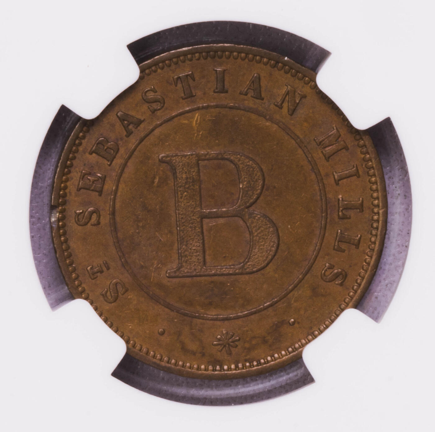 NGC-MS64BN/62BN 1866锡兰大象代用币三枚套