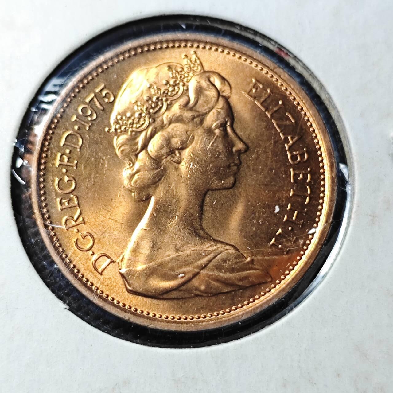 KK钱币收藏小铺 第338场 2月预留时间 周末发货 1975英国2便士 好品