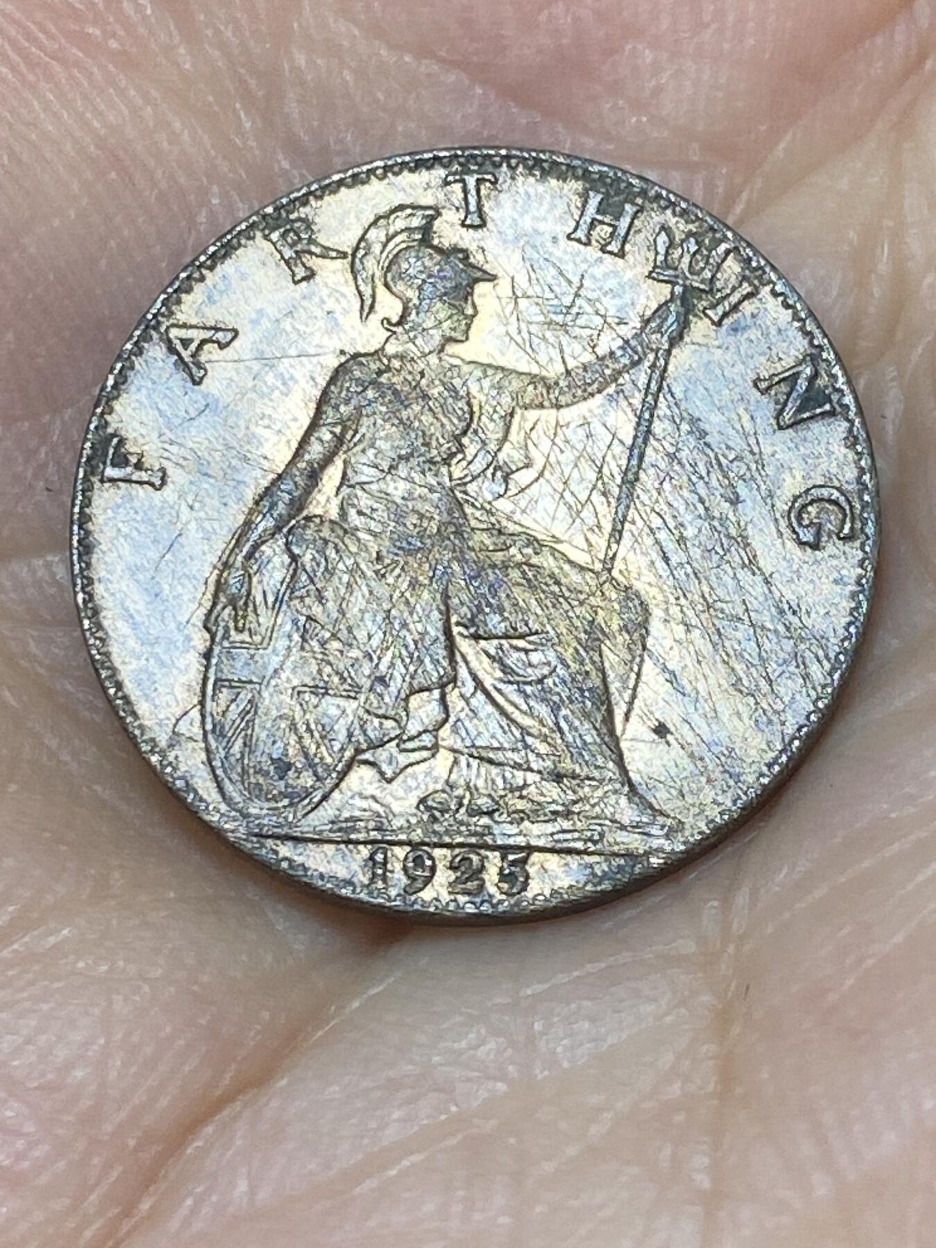 2025年第九十二场(总第一百一十八场）外国好品散币(免佣金) 英国🇬🇧1925年1法新(乔治五世第二版，关门年)