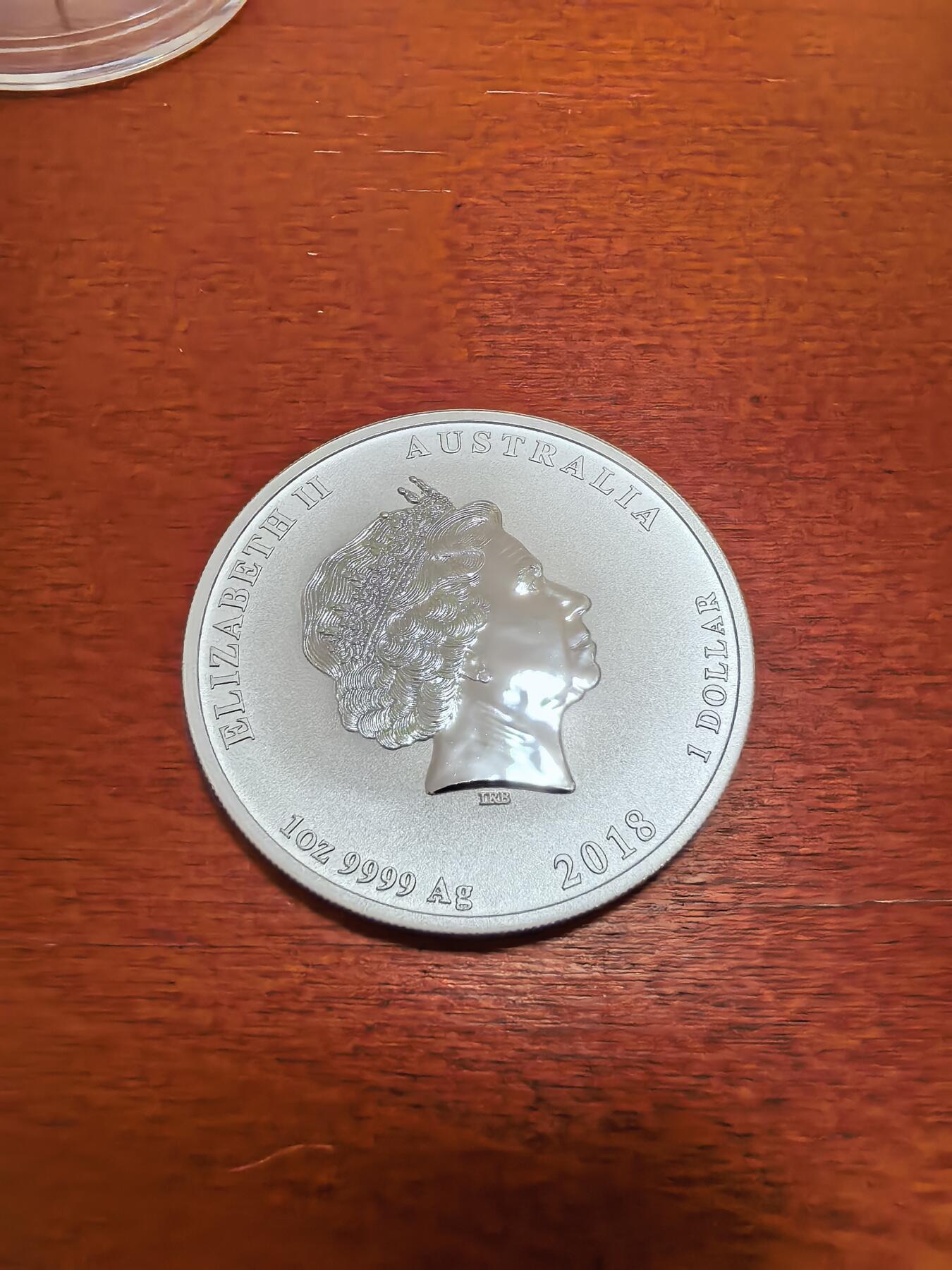 长老汇蛇年精选第四十七场拍卖 2018澳大利亚龙争虎斗1元银币，1盎司9999银