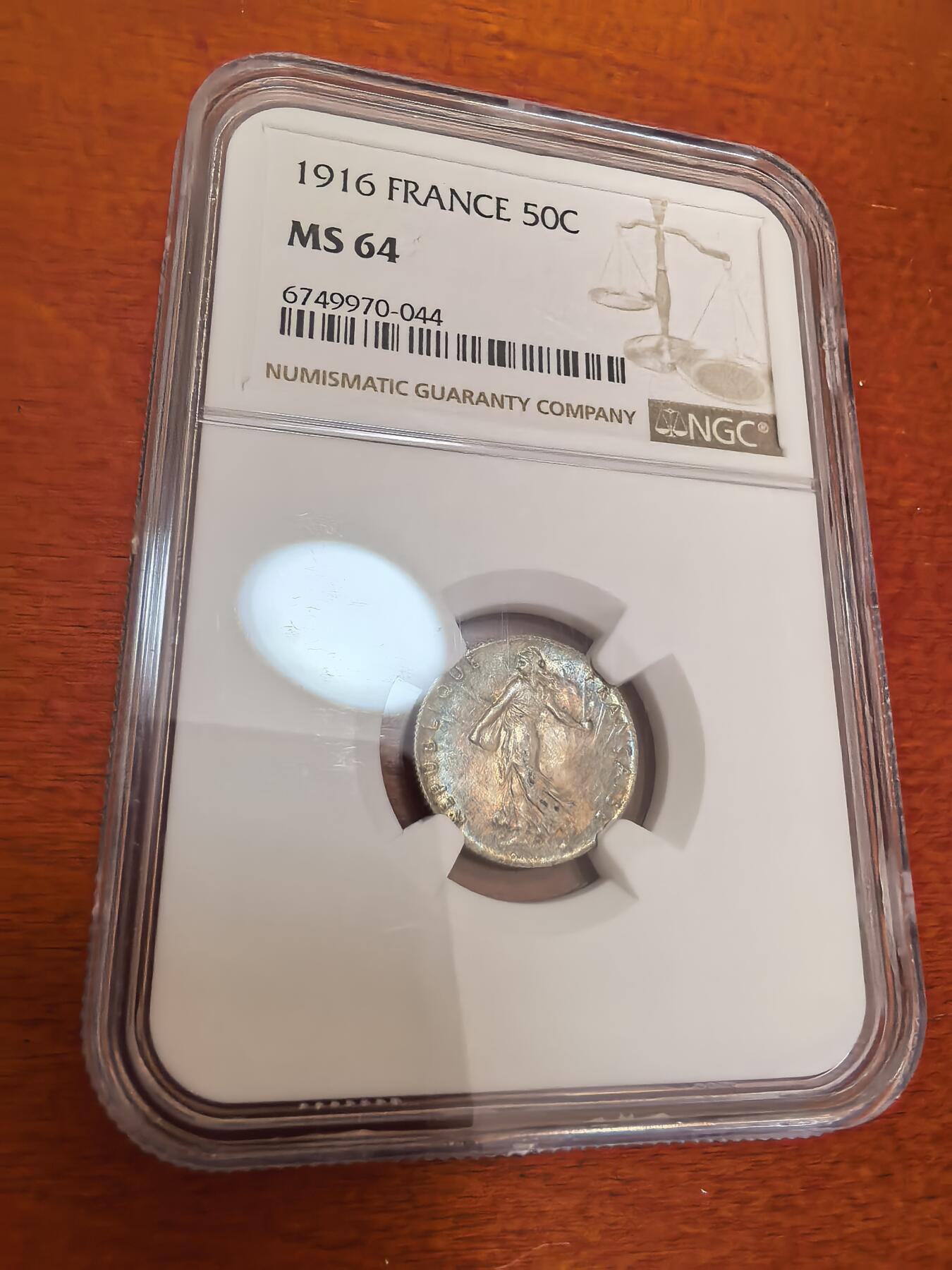 长老汇蛇年精选第四十七场拍卖 1916法国播种者50分银币，NGC MS64