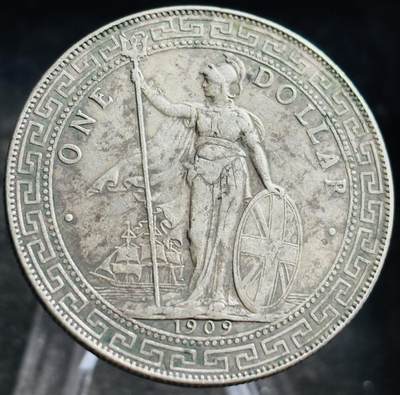 文馨钱币收藏第 272 场， 长期接收代拍品 - 包浆美品 1909 年站洋一元大银币，这是朋友 1200 抵债拿过来回血的，各方面细节，视频，照片都拍清楚了，委托方要求不论真假不退不换，重要的事情说三遍，不退不换，不退不换，有知识点的出价，这这块业务不熟的朋友请慎重出价