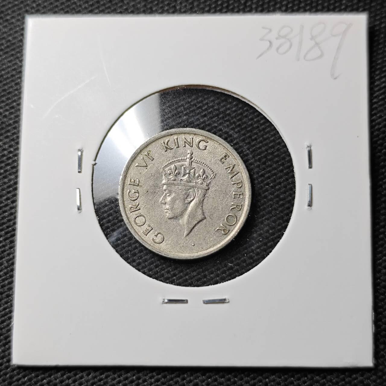 KK钱币收藏小铺 第338场 2月预留时间 周末发货 1947英属印度1/4卢比