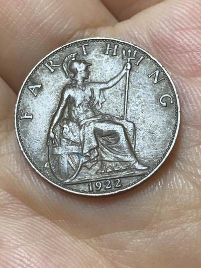 2025年第九十二场(总第一百一十八场）外国好品散币(免佣金) - 英国🇬🇧1922年1法新(乔治五世第二版)