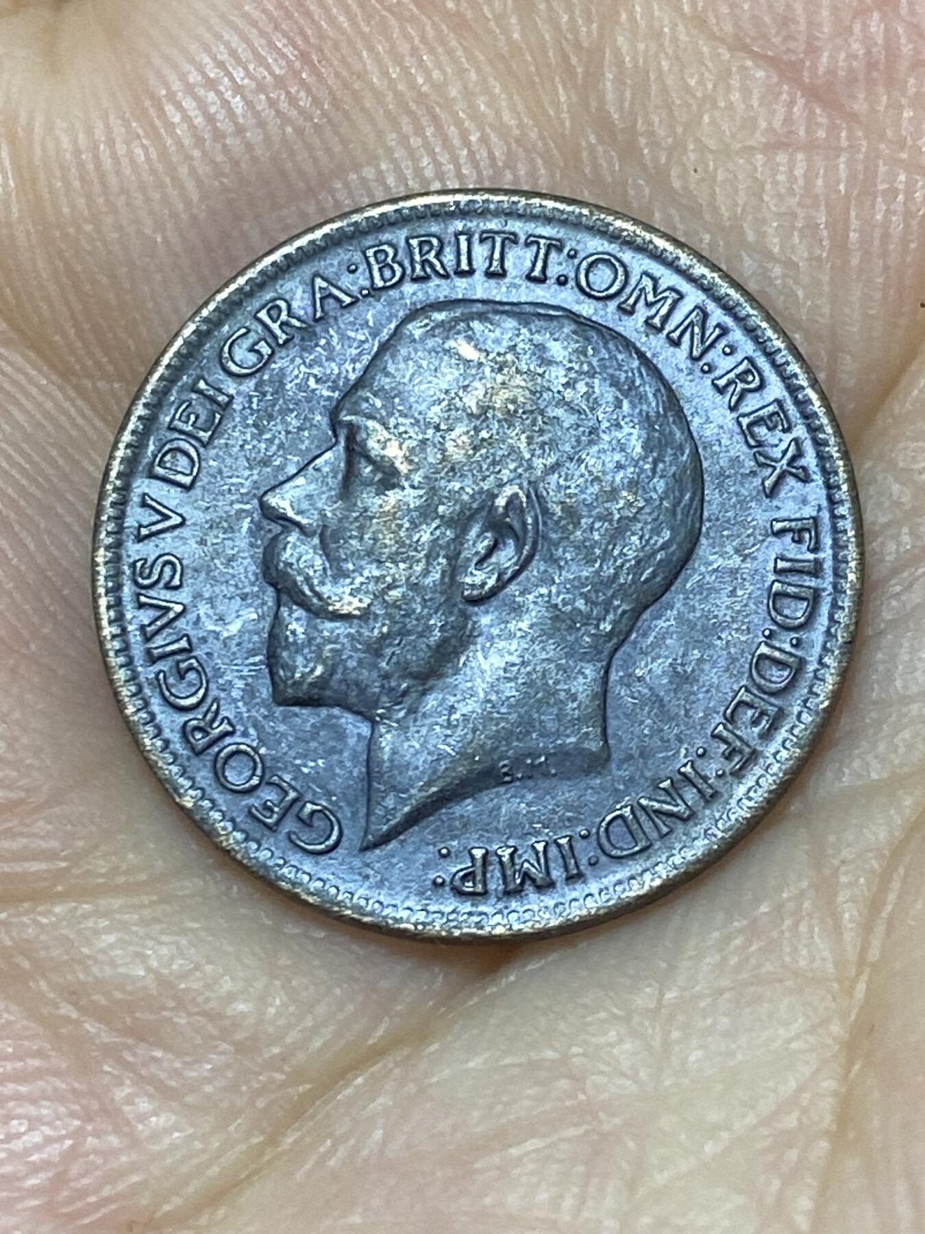 2025年第九十二场(总第一百一十八场）外国好品散币(免佣金) 英国🇬🇧1916年1法新(乔治五世第一版)
