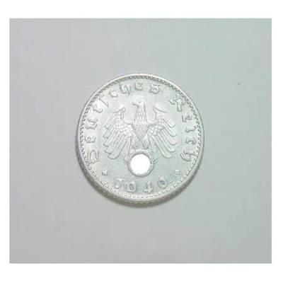 稀年 德国第三帝国1940年G版50芬尼 爽品 - 稀年 德国第三帝国1940年G版50芬尼 爽品