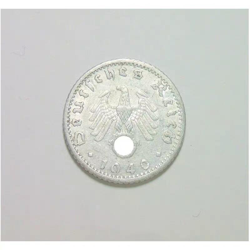 德国第三帝国1940年F版50芬尼 极美品