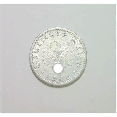 德国第三帝国1940年F版50芬尼 极美品 - 德国第三帝国1940年F版50芬尼 极美品