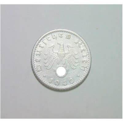 稀年 德国第三帝国1940年G版50芬尼 极美品 - 稀年 德国第三帝国1940年G版50芬尼 极美品