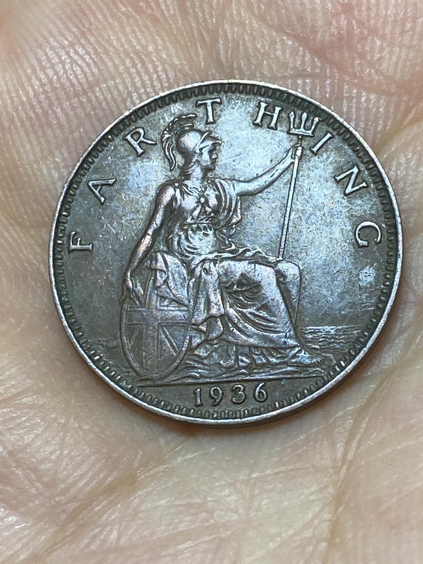 2025年第九十二场(总第一百一十八场）外国好品散币(免佣金) 英国🇬🇧1936年1法新(乔治五世第三版，关门年)