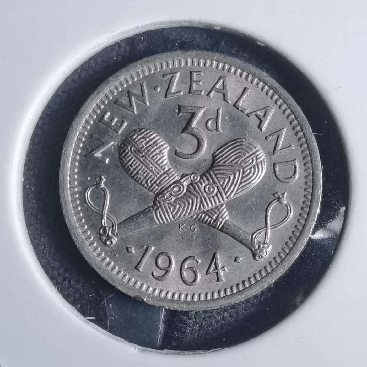沼泽如烟--第841场 新西兰1964年3便士