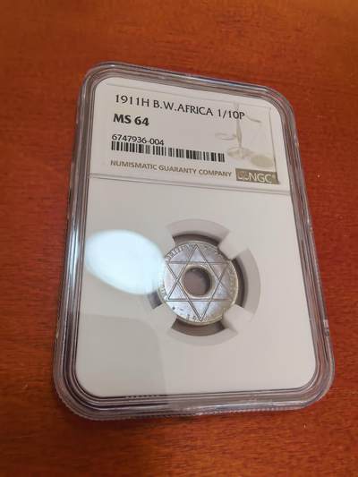 长老汇蛇年精选第四十七场拍卖 - 1911西非1/10便士中空铜镍币，NGC MS64