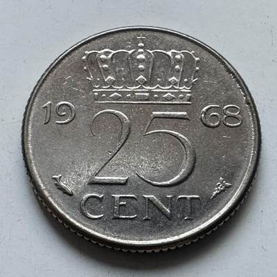 🌹外币初藏🌹🐯2025年第102场 周二无佣金特价场 - 荷兰1968年25分