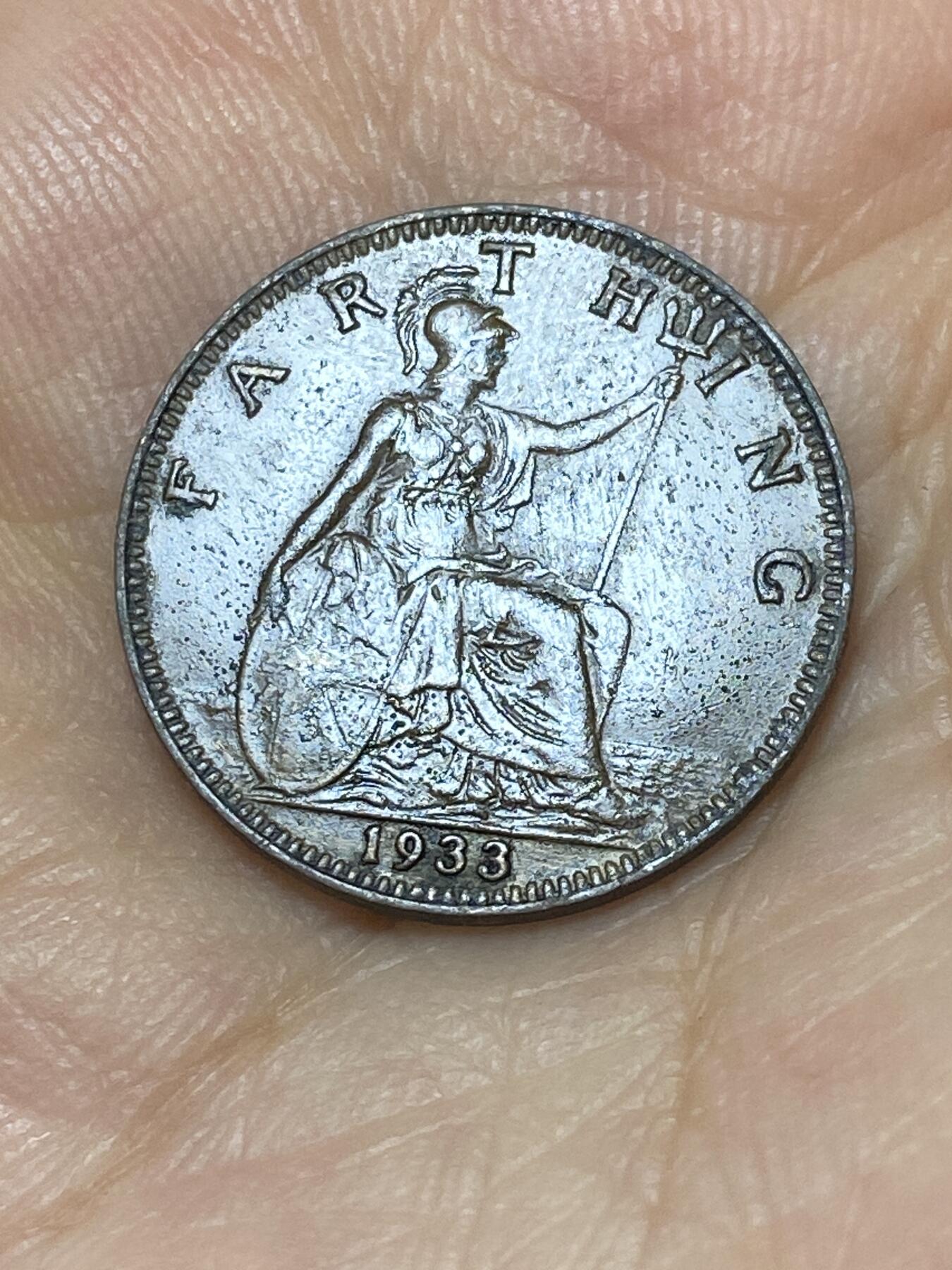 2025年第九十二场(总第一百一十八场）外国好品散币(免佣金) 英国🇬🇧1933年1法新(乔治五世第三版)