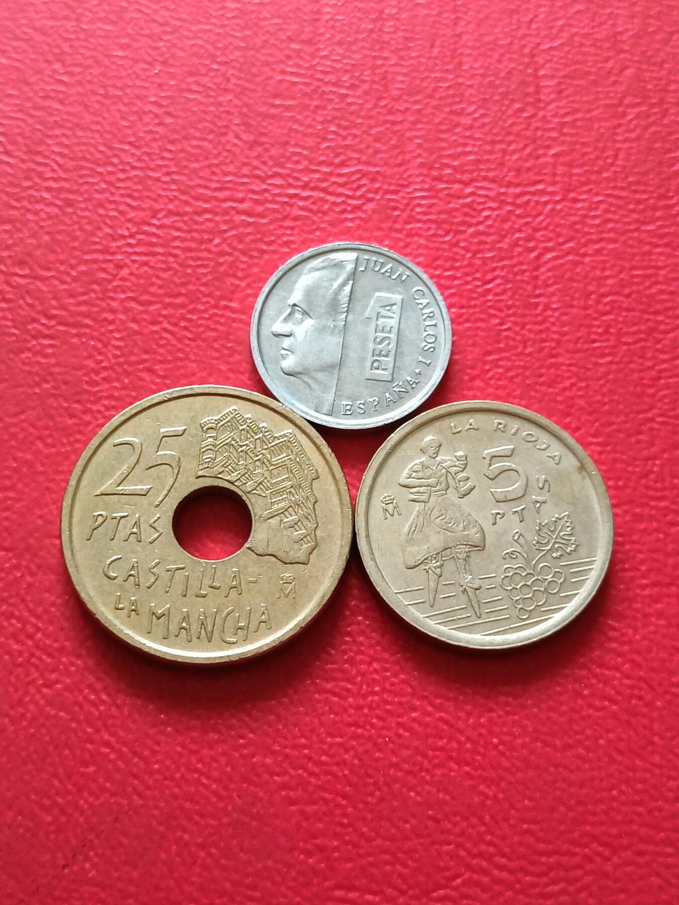 【云涧收藏】第六十三场 西班牙1995年、1996年比塞塔3枚