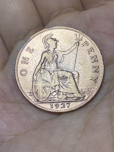 2025年第九十二场(总第一百一十八场）外国好品散币(免佣金) - 好品–英国🇬🇧1927年1便士(乔治五世第二版，关门年仅发行3年)