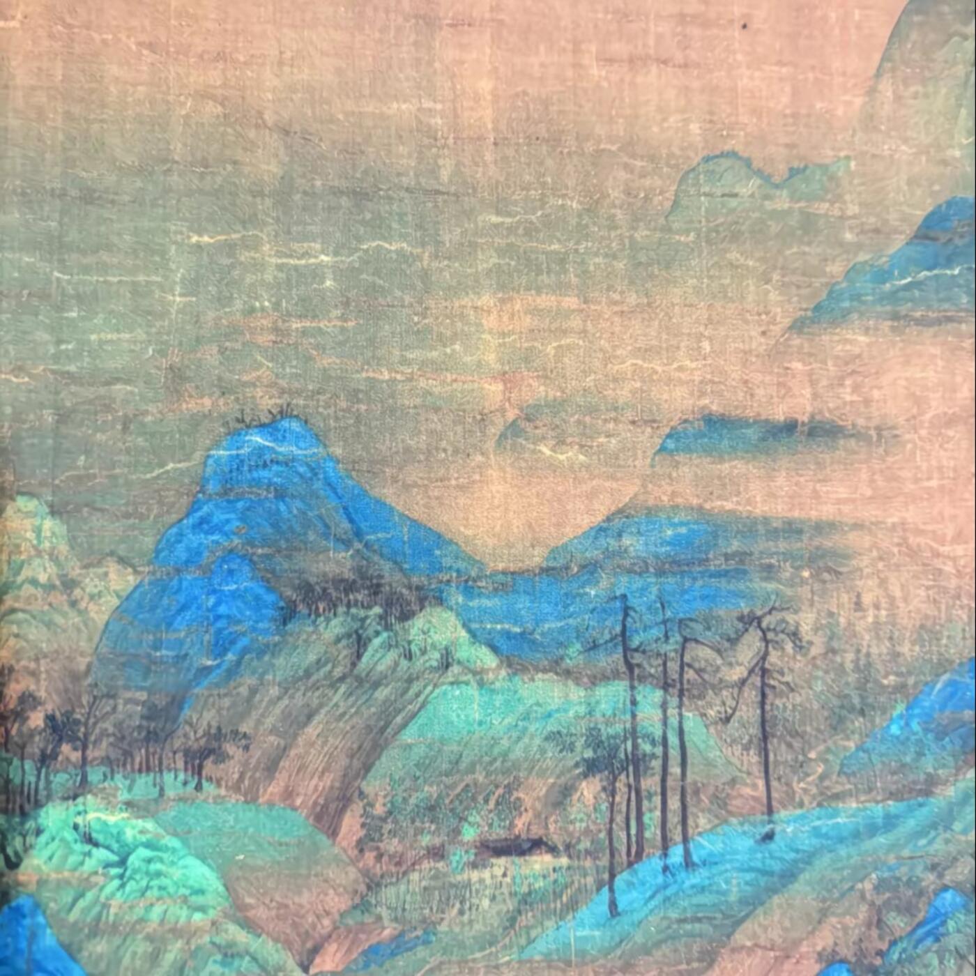  听雨轩  名家卷轴字画 龙纹小长卷《王希孟千里江山》尺寸:30/350cm