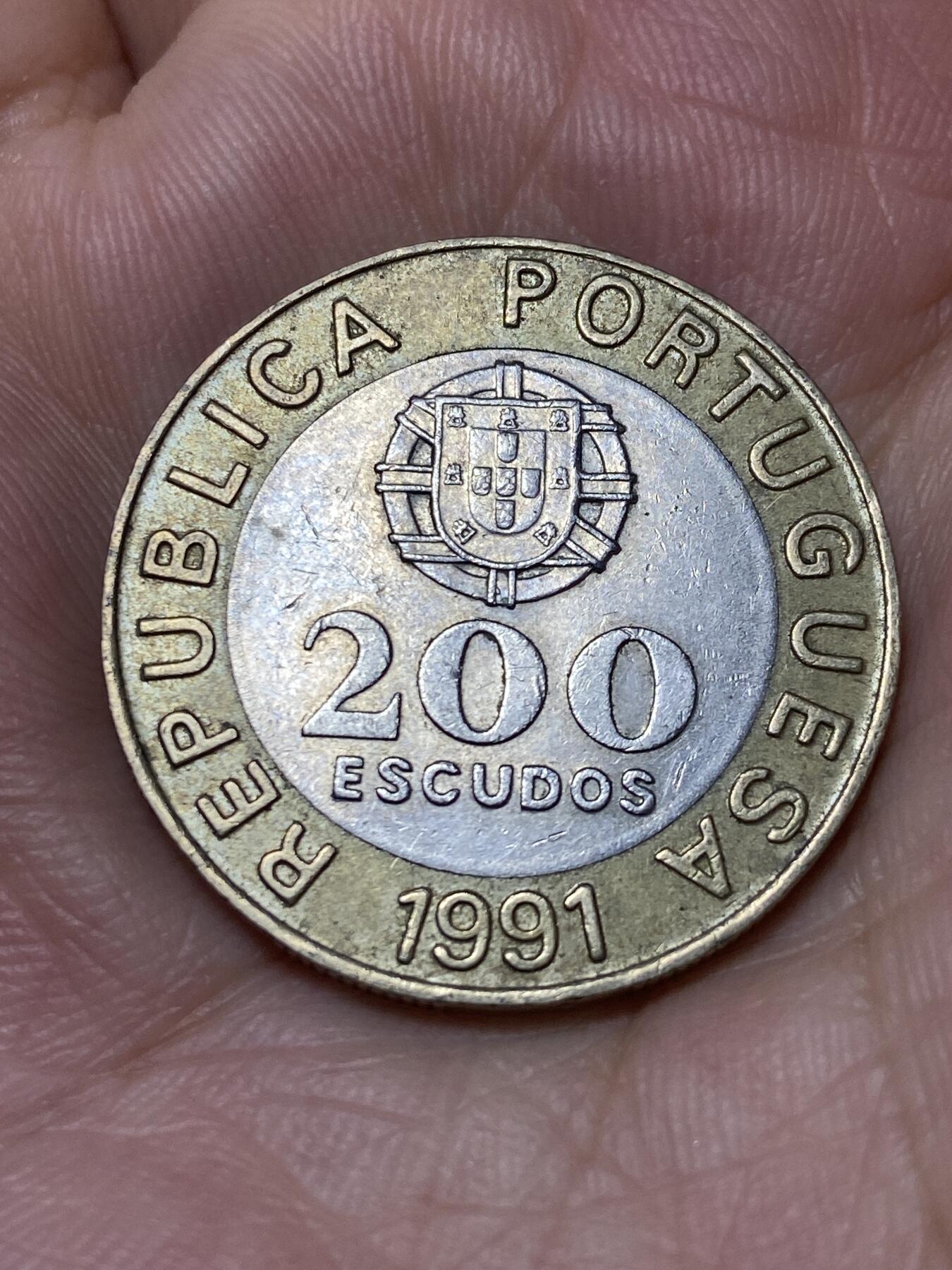 2025年第九十二场(总第一百一十八场）外国好品散币(免佣金) 葡萄牙🇵🇹1991年200埃斯库多