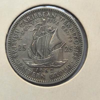 各国硬币第3期 无佣金 - 英属东加勒比25分