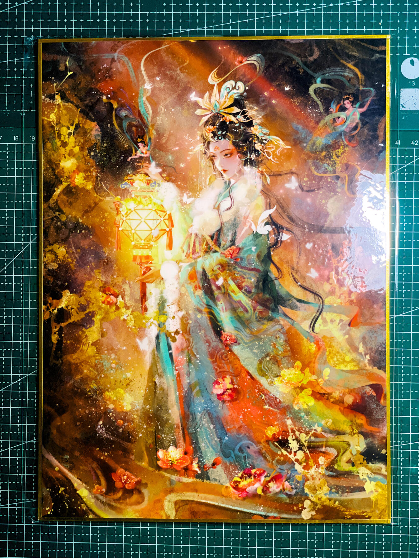 【关注参拍有赠卡】显眼宝32期  9.17日晚21:40结束 【全新原膜】A4金边包边 十二花神之一 硬卡一张 可入卡册 大图精美