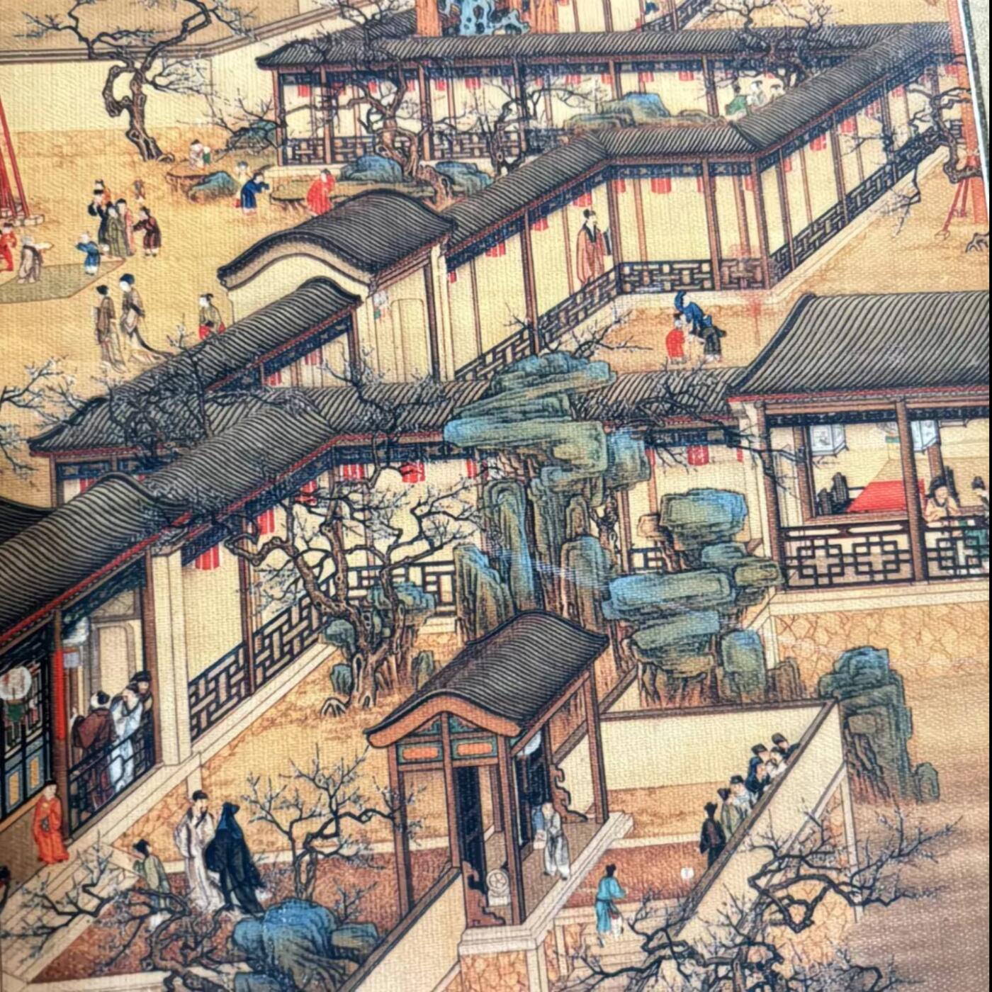   听雨轩  名家卷轴字画 龙纹小长卷《郎世宁十二月令》尺寸:30/350cm