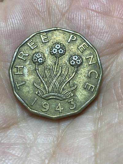 2025年第九十二场(总第一百一十八场）外国好品散币(免佣金) - 英国🇬🇧1943年3便士(乔治六世第一版)