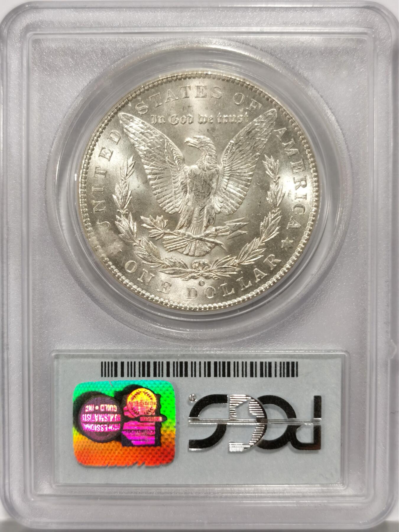 博洋堂世界钱币拍卖第140期（全场包邮） 美国1902年摩根银币O版PCGS-MS64，原封拆卷，银光闪闪，难得原始出厂状态，币面清爽干净又舒适，转光强烈细节优秀，状态一流。