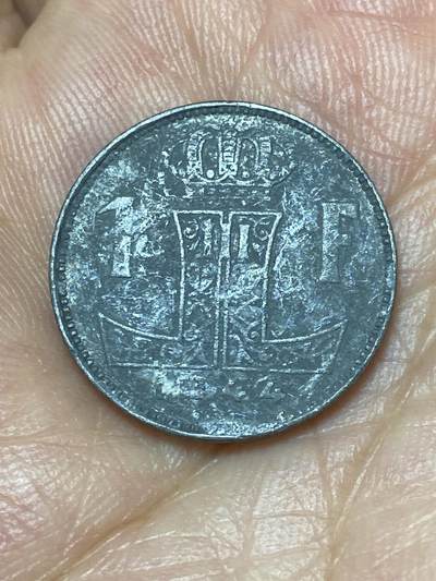 2025年第九十二场(总第一百一十八场）外国好品散币(免佣金) - 比利时🇧🇪1944年1法郎(利奥波德三世–二战德国占领时期，左荷语右法语版)