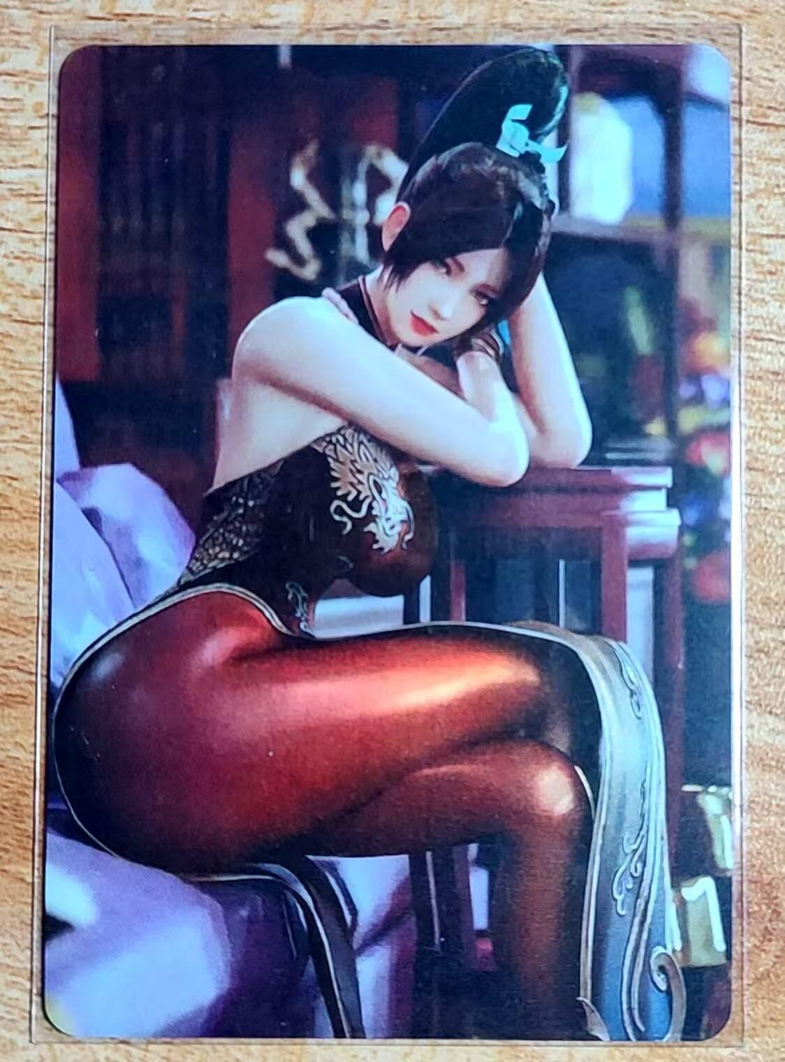 龙虎卡牌第五十五场 （无佣金，满120包邮，周六晚上结拍，欢迎送拍） 折光彩闪 不知火舞卡牌 黑丝诱人