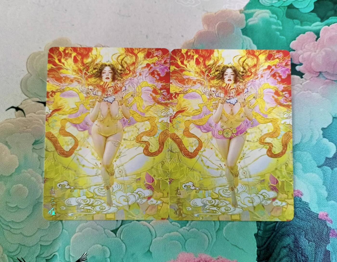 龙虎卡牌第五十五场 （无佣金，满120包邮，周六晚上结拍，欢迎送拍） 普卡2张 焱卡 刷子 太虚幻境 尤三姐双服饰