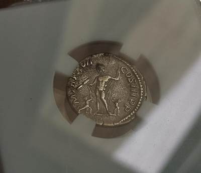 瓶子🏺第208期拍卖会  公元193-211年  古罗马帝国时代  塞维鲁	 正皇帝桂冠头像   背胜利女神   1狄纳里银币