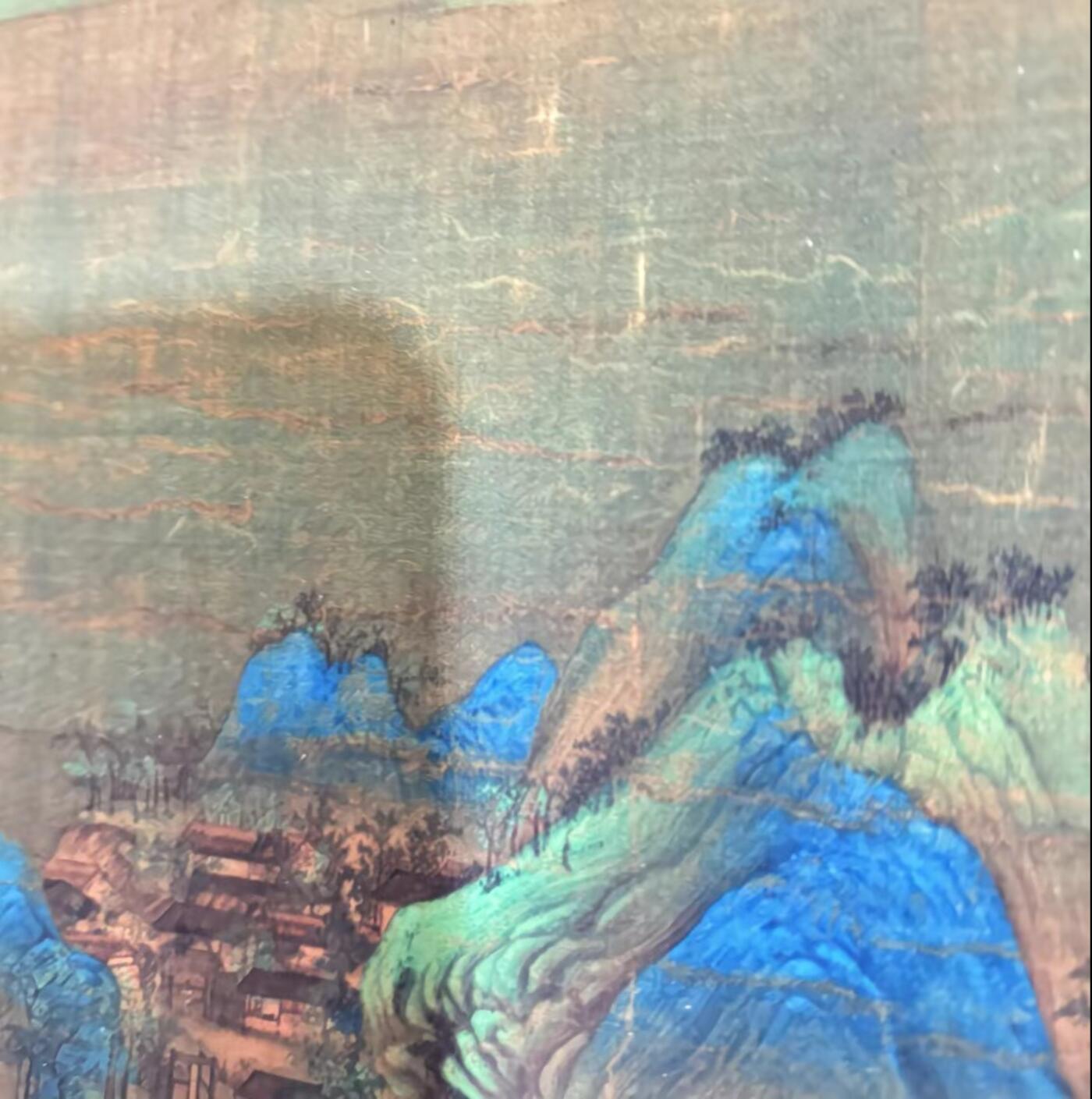   听雨轩  名家卷轴字画 龙纹小长卷《王希孟千里江山》尺寸:30/350cm