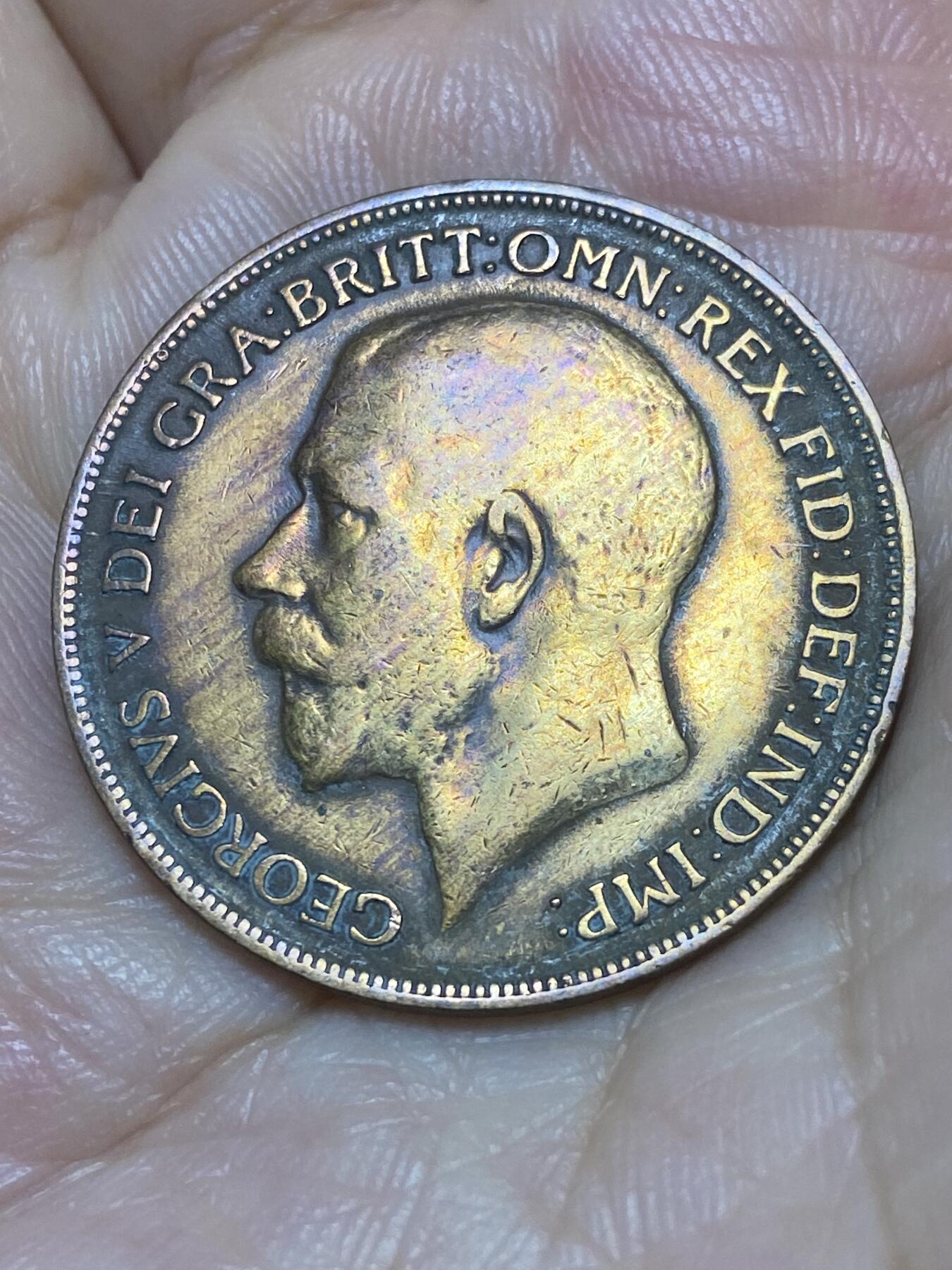 2025年第九十二场(总第一百一十八场）外国好品散币(免佣金) 英国🇬🇧1920年1便士(乔治五世第一版)