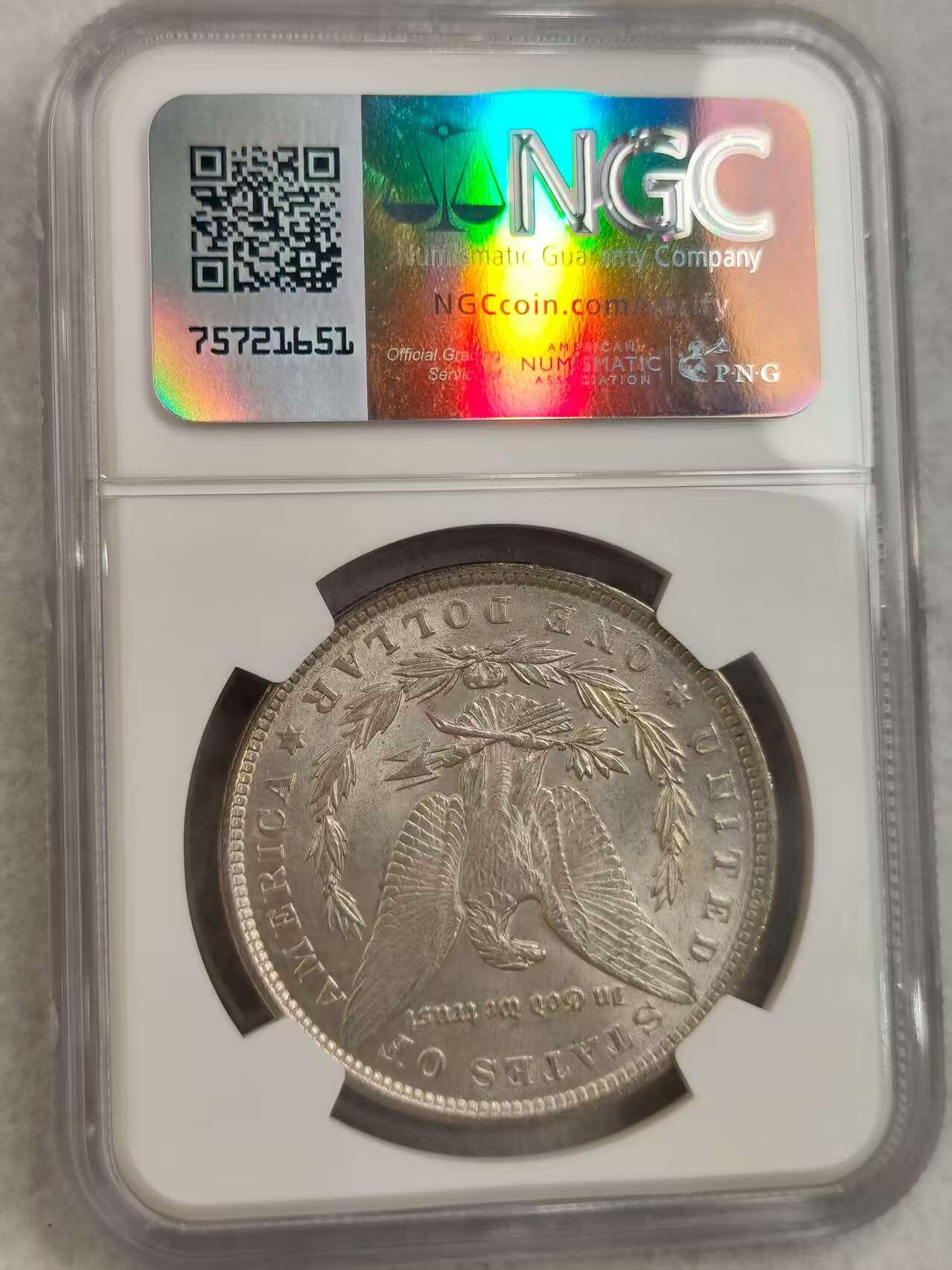 G&W世界散币，银币处理专场（第30场） NGC-MS63  美国1889年摩根1元  银币
