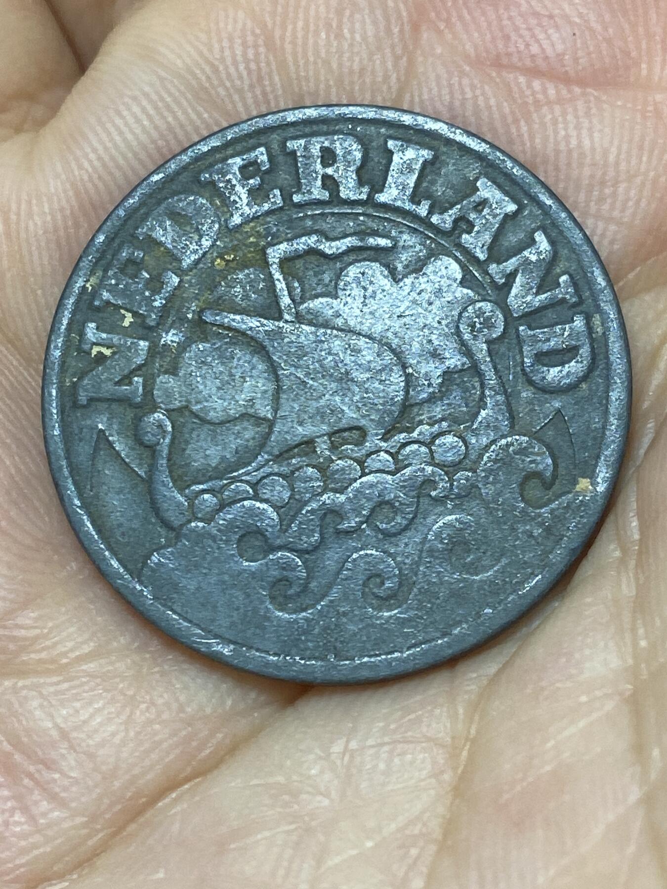 2025年第九十二场(总第一百一十八场）外国好品散币(免佣金) 荷兰🇳🇱1941年25分锌币(威廉明娜女王–二战德国占领时期)