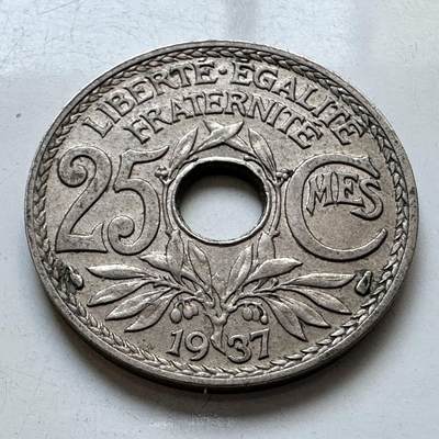 🌹外币初藏🌹🐯2025年第103场  每周二四六晚8️⃣点 接代拍 - 法国1937年25分
