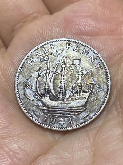 2025年第九十二场(总第一百一十八场）外国好品散币(免佣金) - 英国🇬🇧1941年半便士(乔治六世第一版)