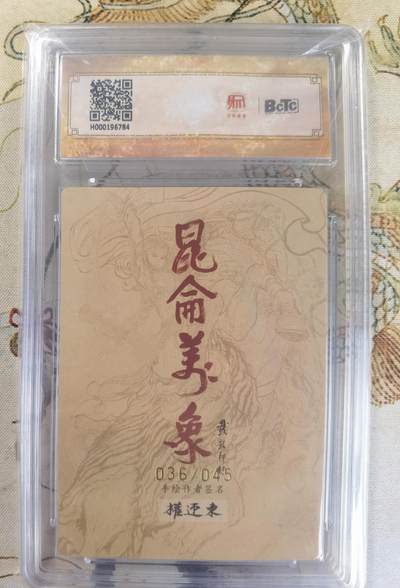 奇趣收藏卡牌拍卖第23场 【亲签评级卡】权迎东手绘复刻 亲签限编粗闪评级卡1张-张清 036/045  保粹 爆金 10 PRISTINE  10AUTO