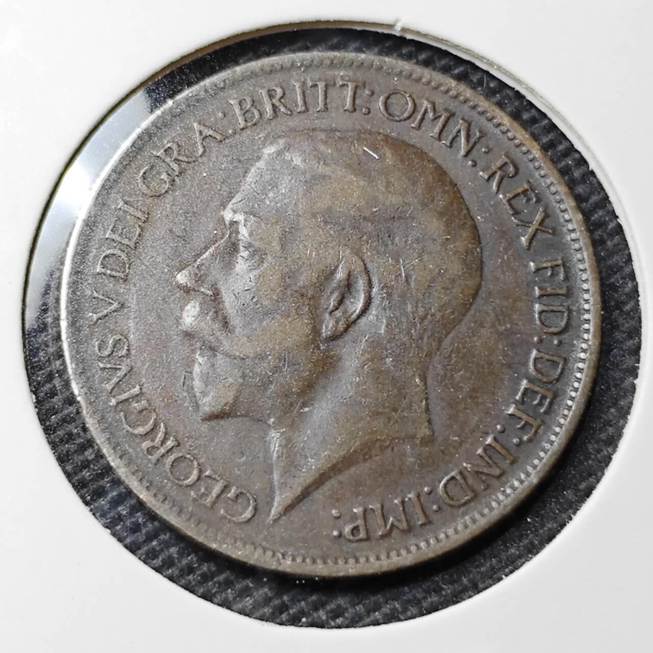 KK钱币收藏小铺 第339场 2月预留时间 周末发货 1917英国半便士铜币