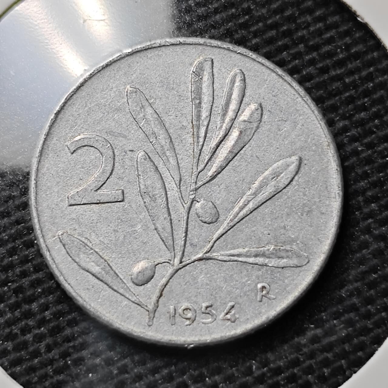 KK钱币收藏小铺 第339场 2月预留时间 周末发货 1954意大利2里拉 蜜蜂