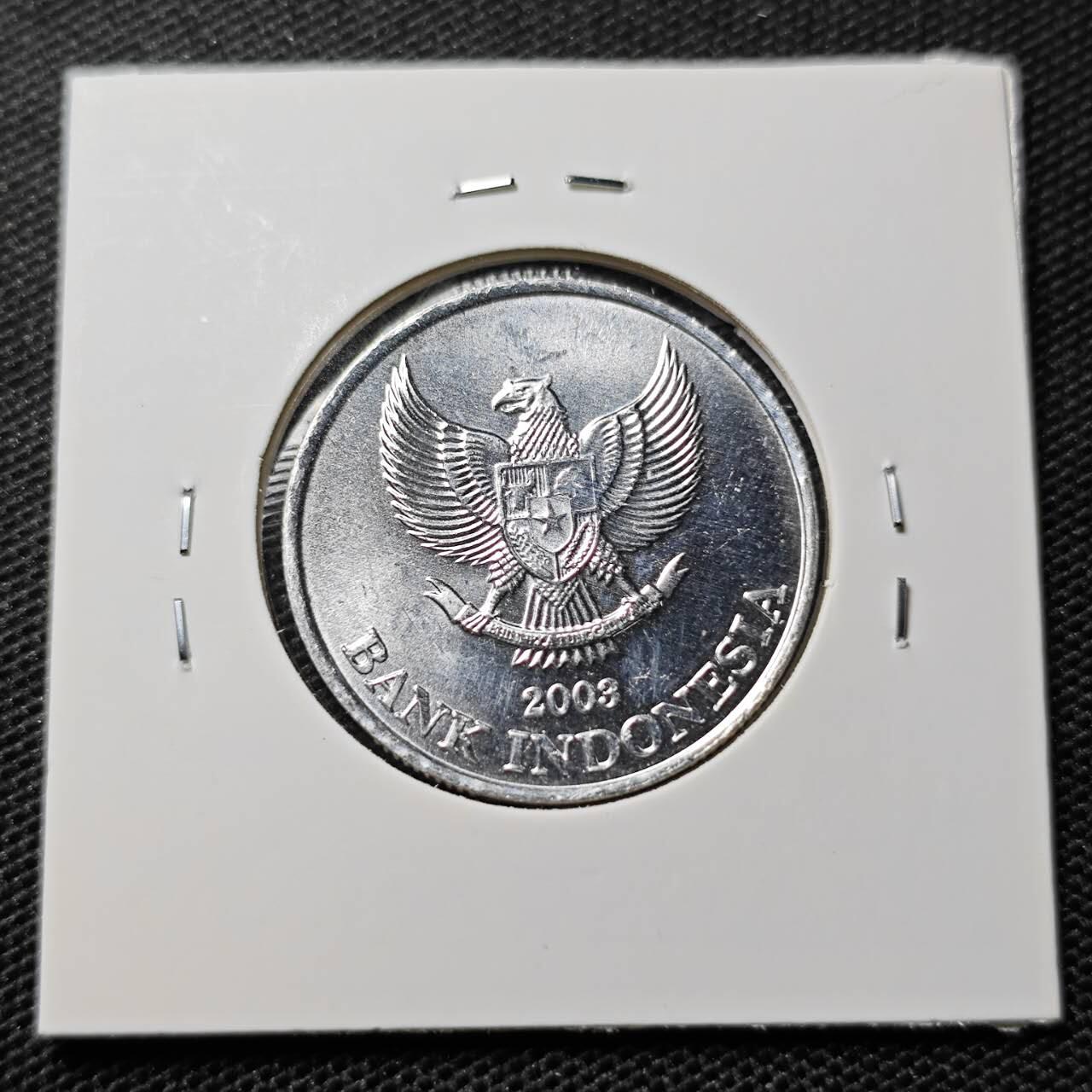 KK钱币收藏小铺 第339场 2月预留时间 周末发货 2003印度尼西亚500卢比 好品