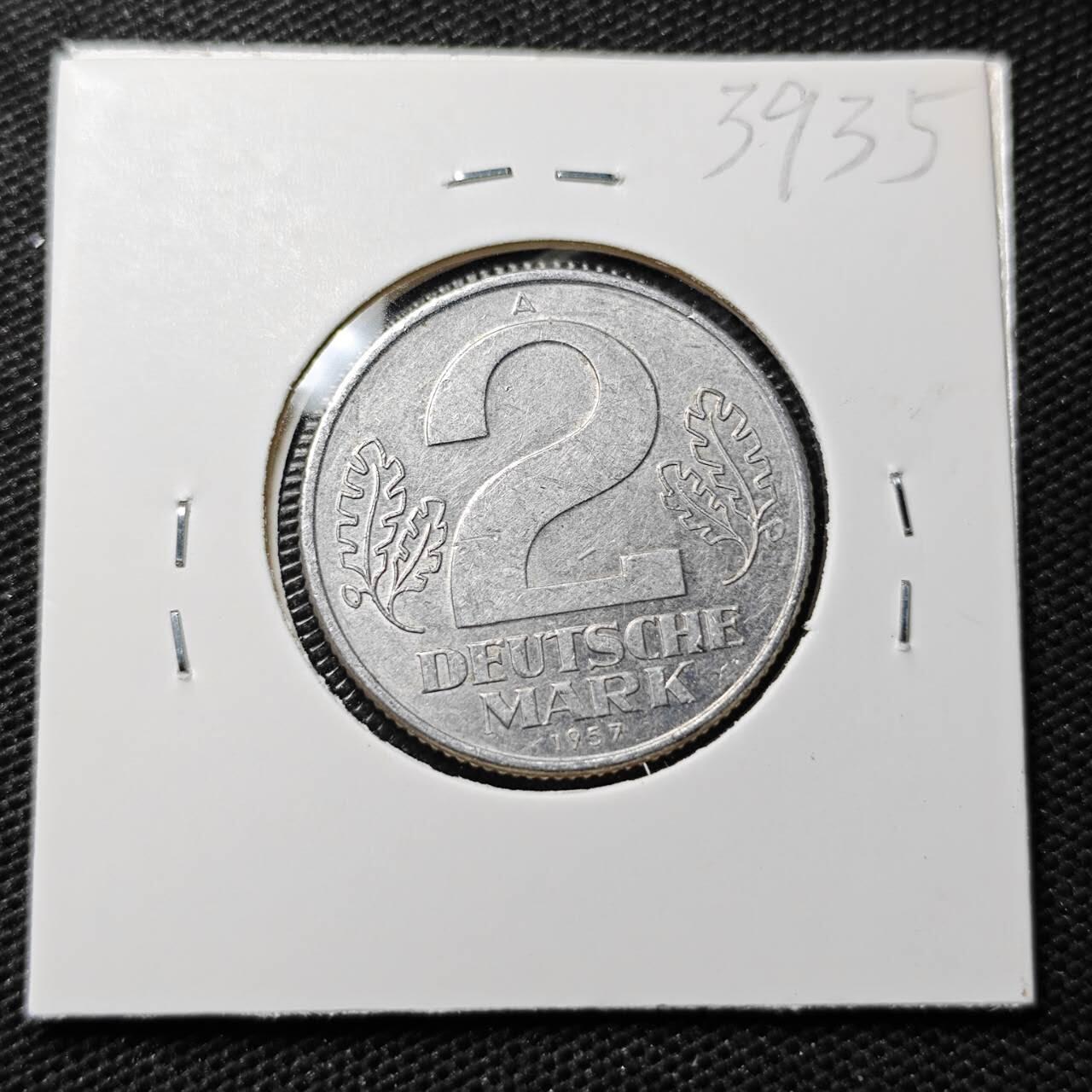 KK钱币收藏小铺 第339场 2月预留时间 周末发货 1957德国2马克 