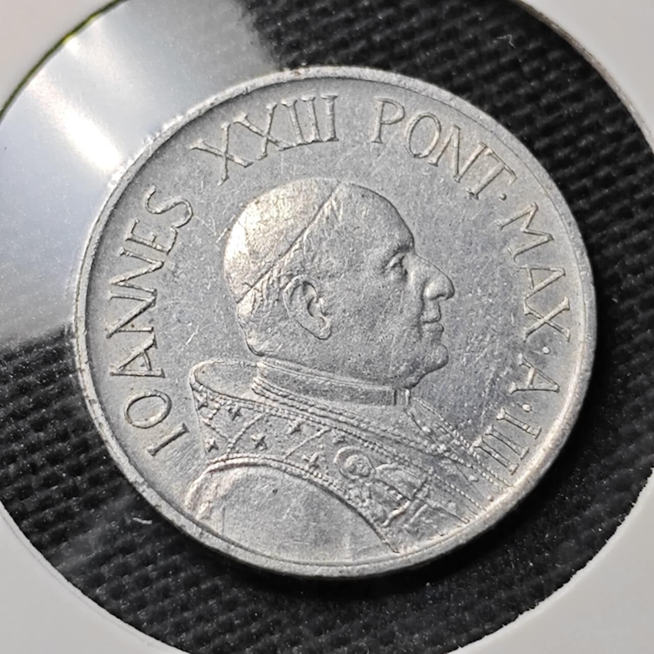KK钱币收藏小铺 第339场 2月预留时间 周末发货  1961梵蒂冈5里拉
